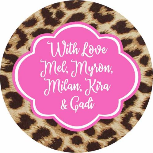 Ani print pink round