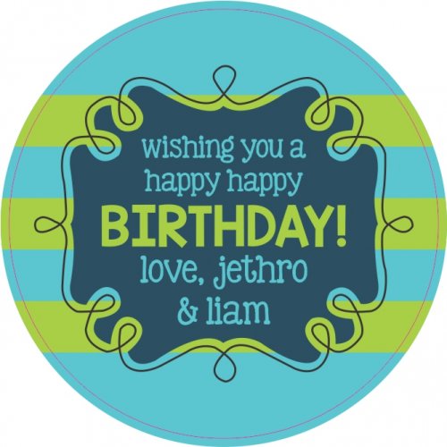 Chalkboard frame stripes blue aqua