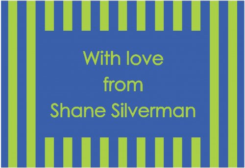 Stripes vertical green & blue