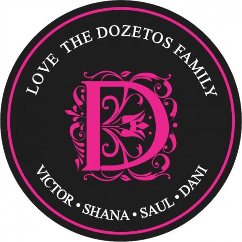 Monogram black & cerise