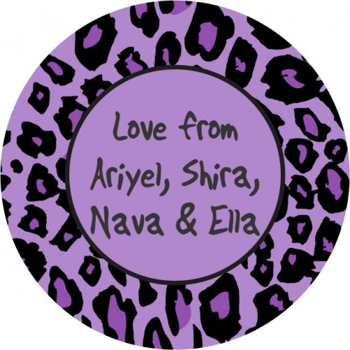Animal print purple round