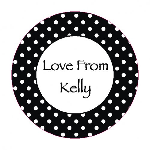 Mini dots round black & white