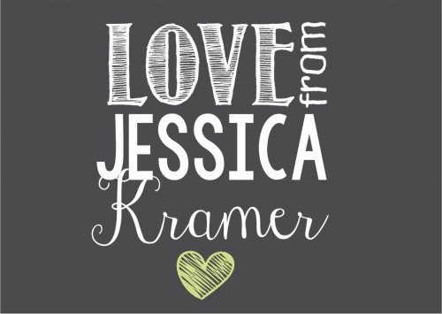 Rectangle love from mint heart