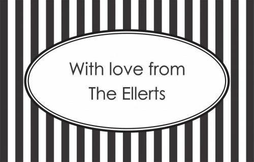 Large oval black & white stripes