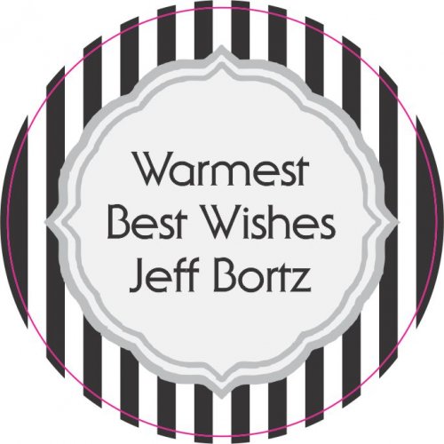 Stripes black & white round