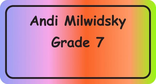 Text black on rainbow softs