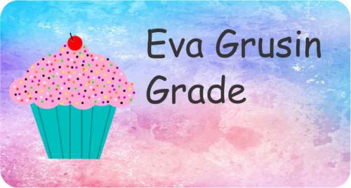 Cupcake on watercolours