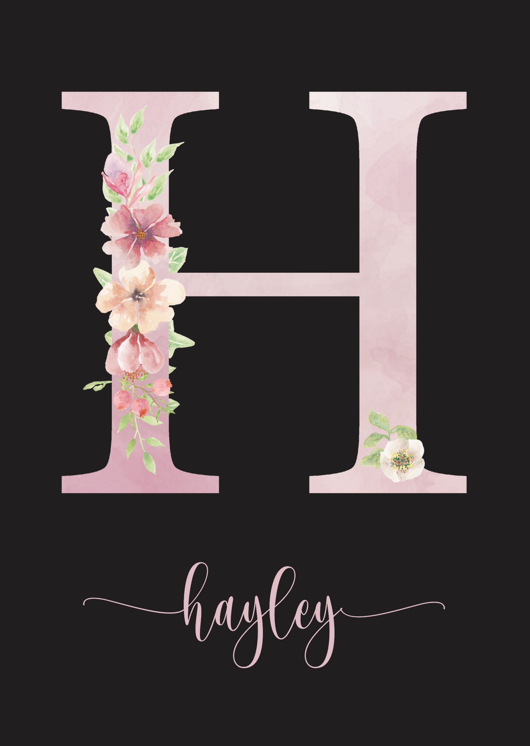 Floral initial