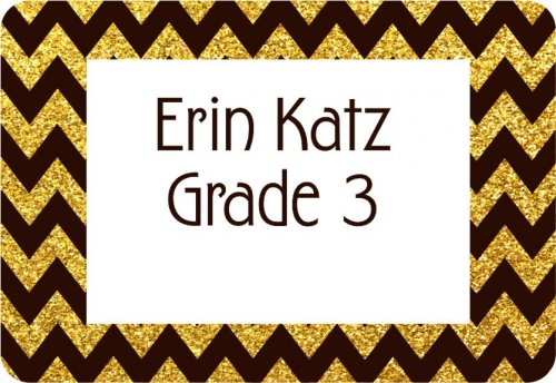 Glitter chevron gold & black