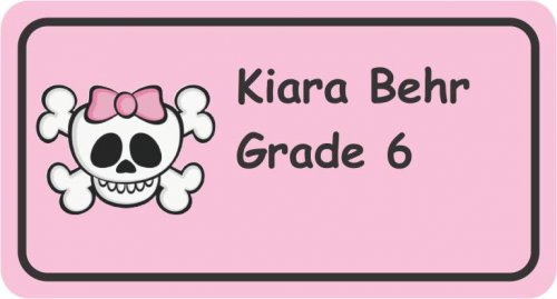 Skull pink on light pink