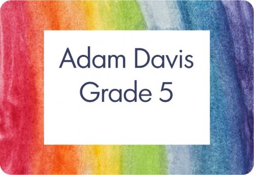 Watercolour stripes rainbow