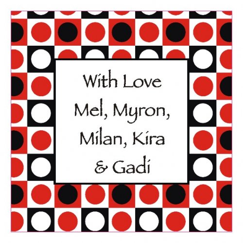 Squares red black white