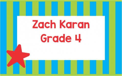 Stripes lime & blue red star