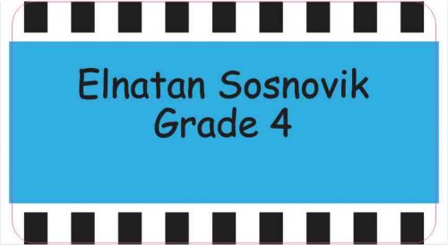 Stripes black n white with blue