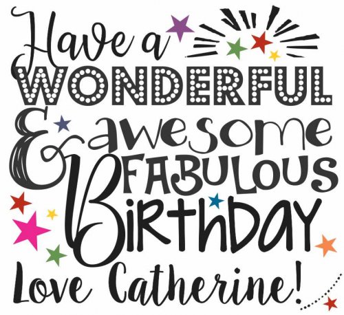 Birthday wonderful & awesomw