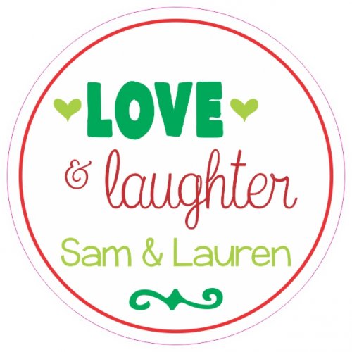 Love & laughter green n red