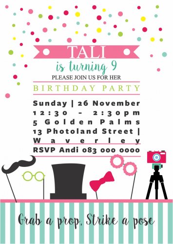 Birthday photo booth