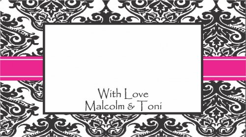 Damasc with ribbon pink