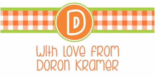 Gingham orange n lime