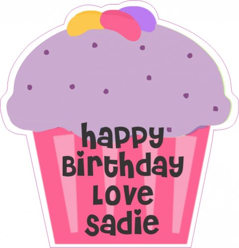 Cupcake 1 purple icing