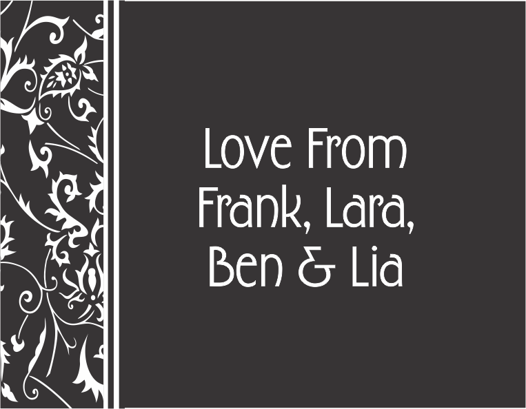 Floral left black & white