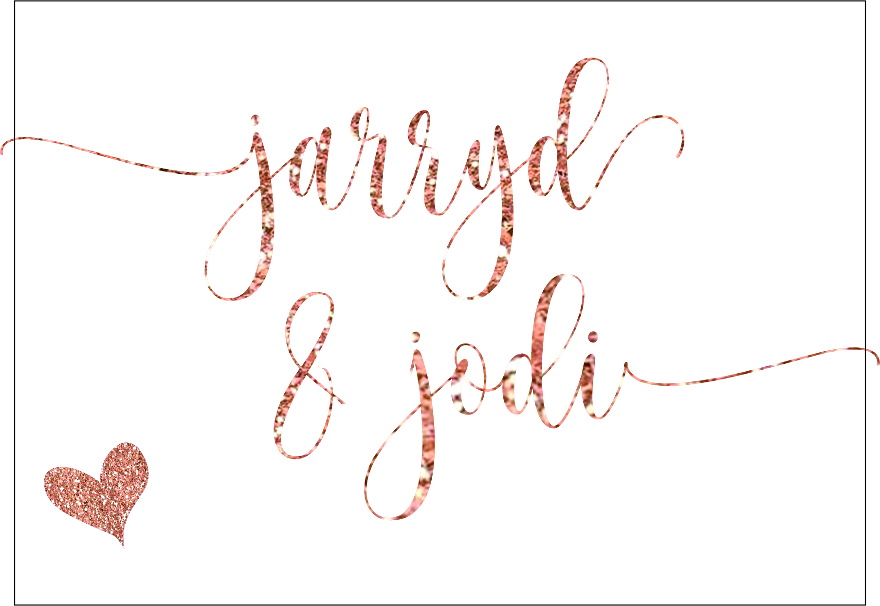 Rose gold text