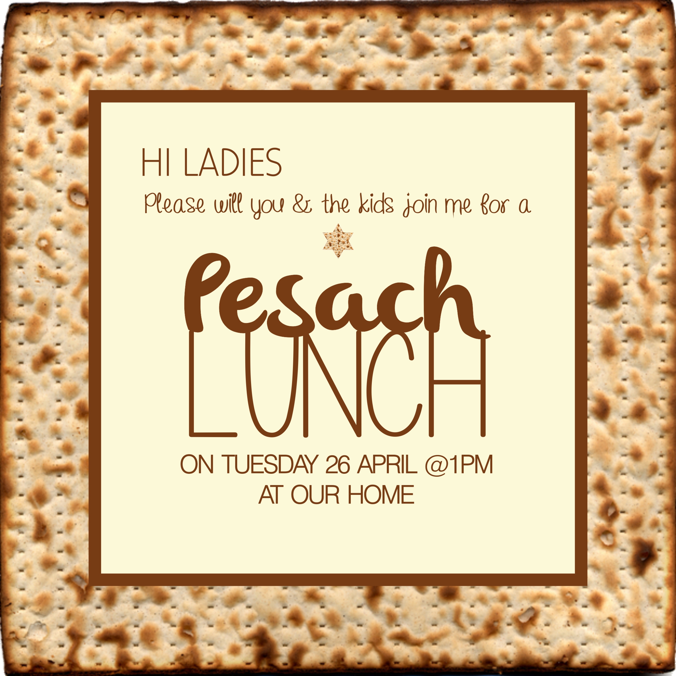 Pesach Lunch