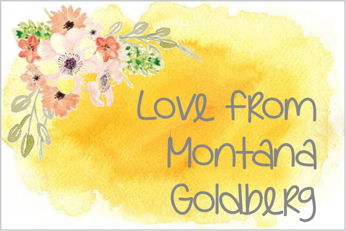 Watercolour flowers on yellow