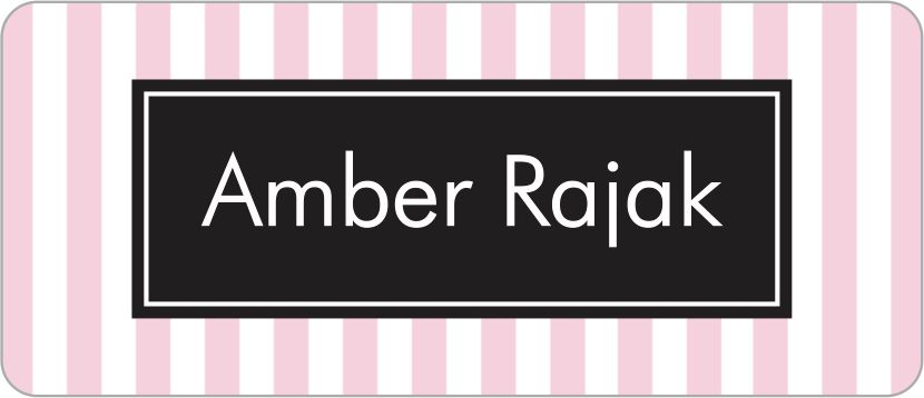 pink stripes & black