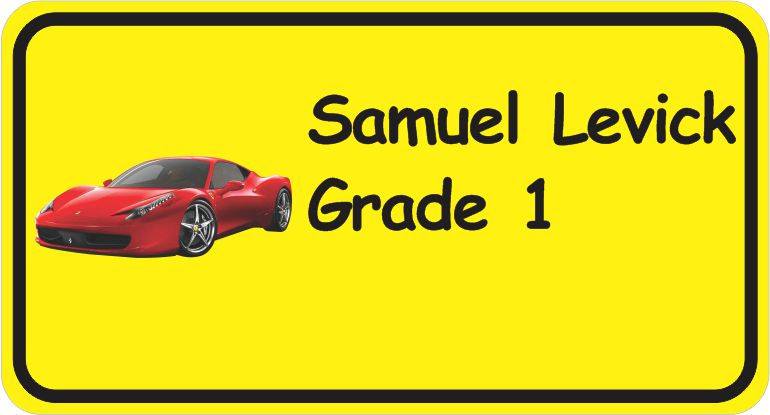 Red ferrari on Yellow