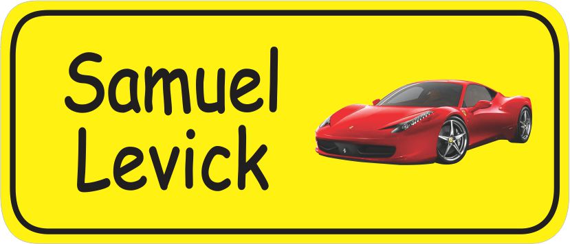 Red ferrari on Yellow